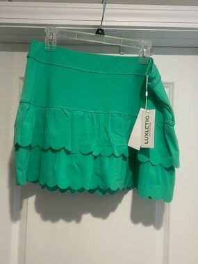 NWT Lilly Pulitzer Mesha Scallop Skort, Green, XL